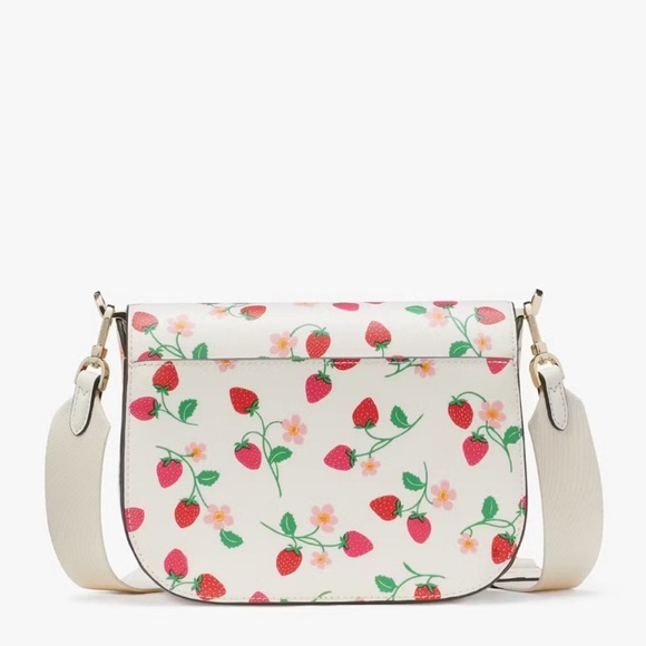 Kate Spade White Strawberry Print Crossbody Madison Bag - Picture 3 of 9